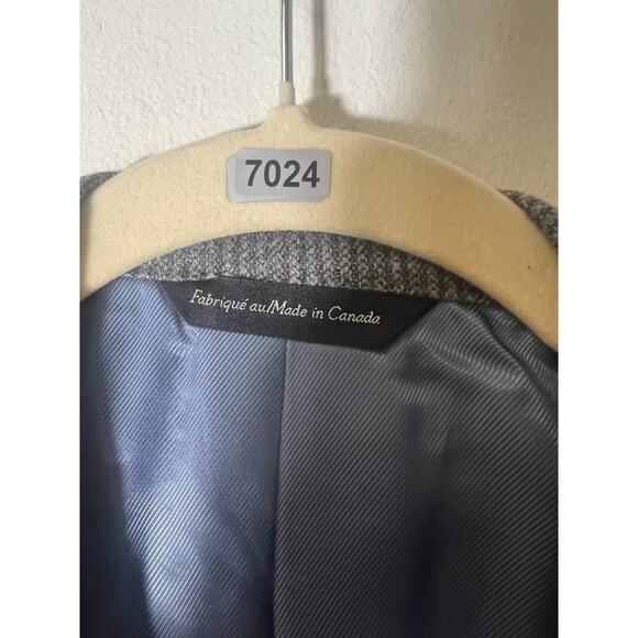 Men's Plainclothes Gray Wool Long Sleeve Winter Blazer Sz 40 - Picture 4 of 4